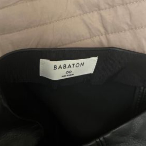 Black leather skirt - Picture 2 of 2